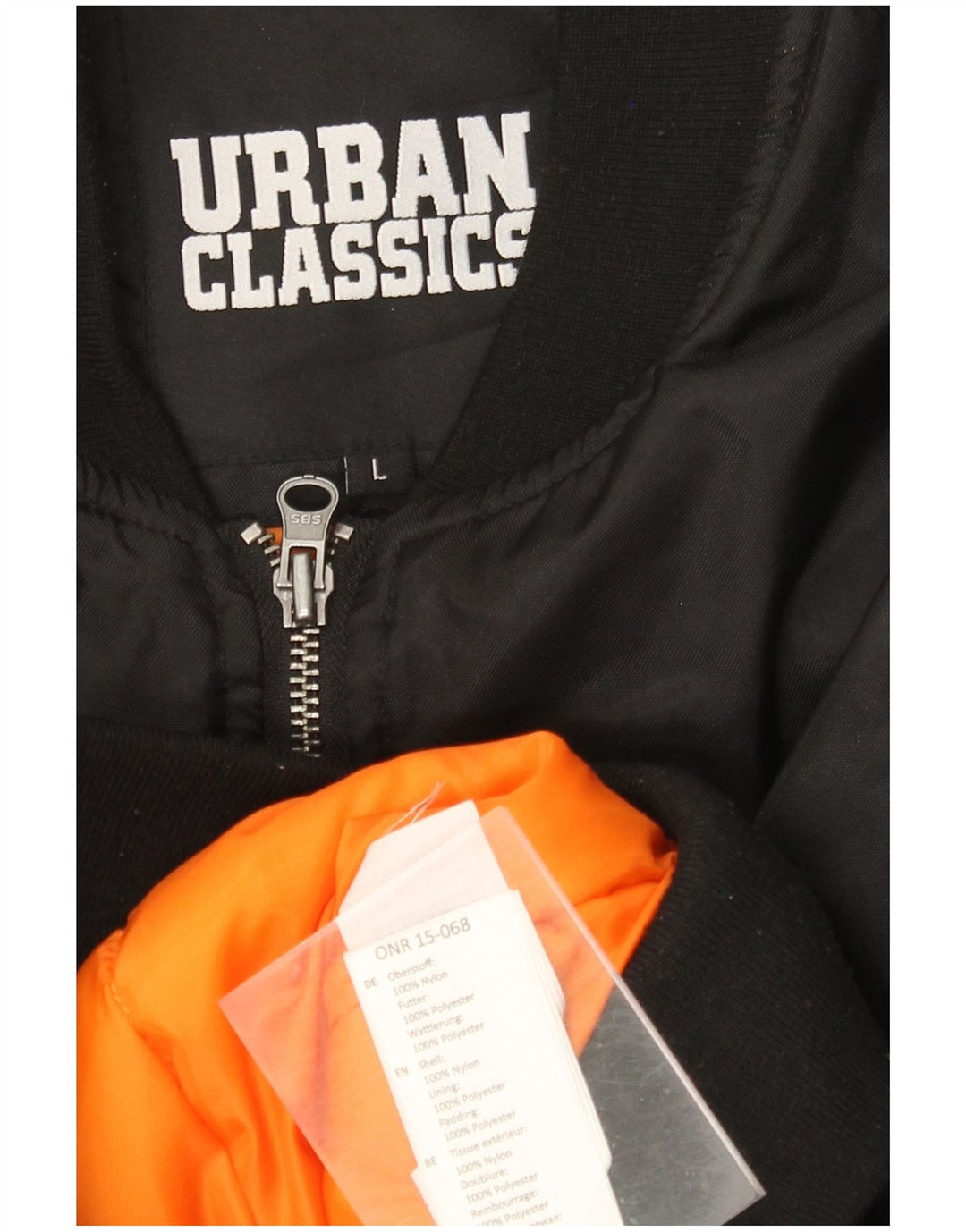 Jaqueta bomber masculina Urban Classics UK 40 grande nylon preto