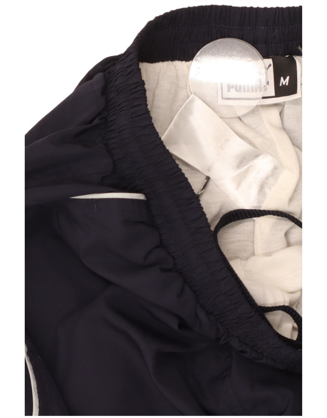 Calça de treino masculina PUMA poliéster azul marinho médio