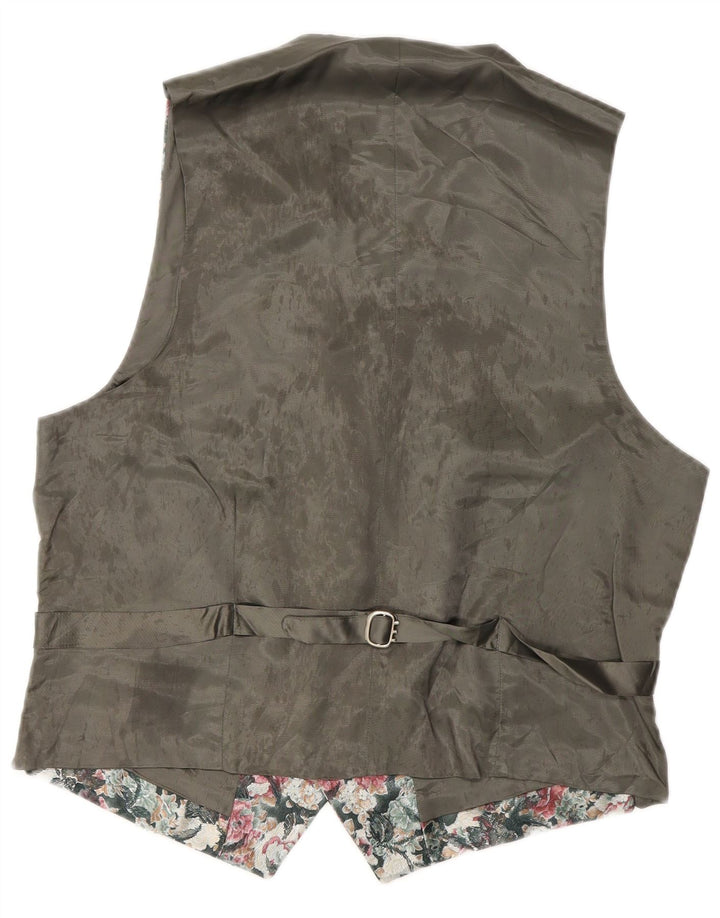 Colete masculino vintage IT 46 pequeno floral multicolorido