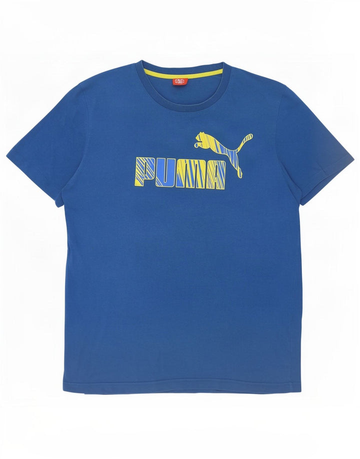 Puma Camiseta Masculina Graphic Top Grande Azul