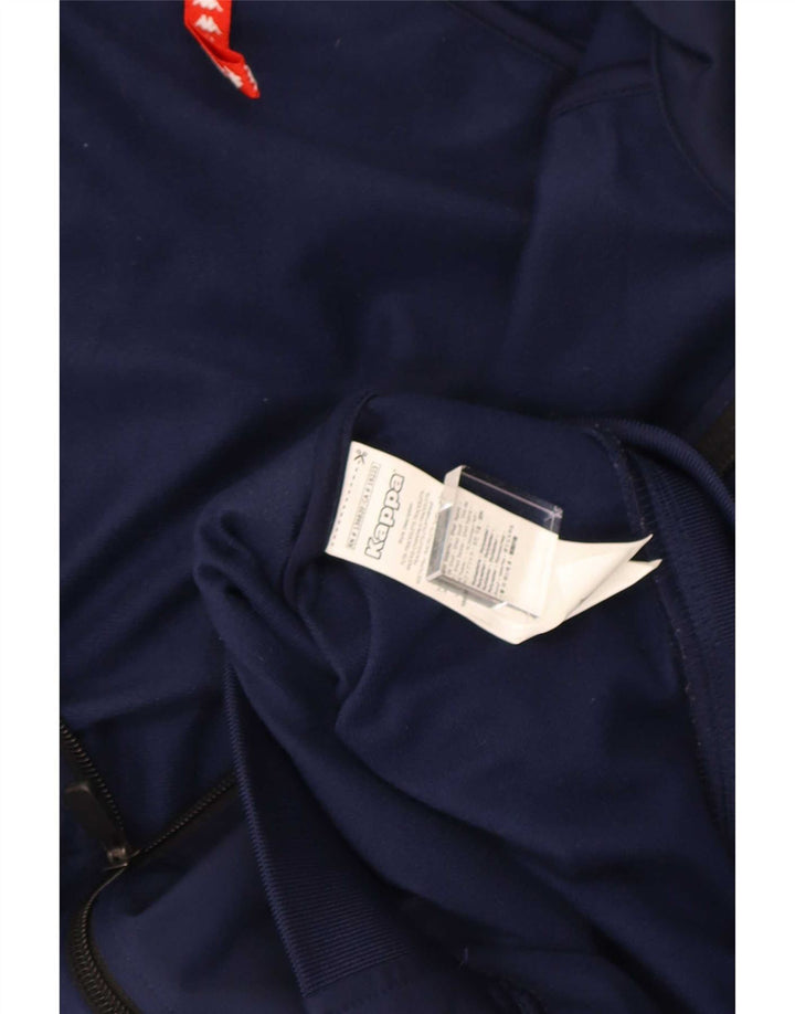Jaqueta Kappa masculina com agasalho gráfico médio azul marinho bloco colorido