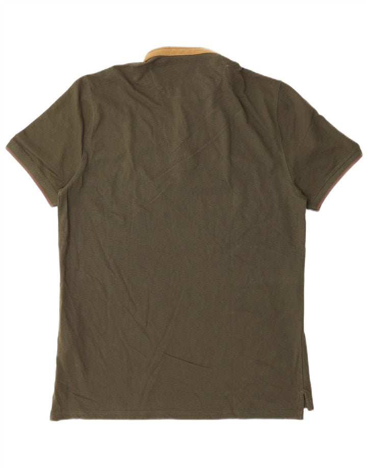 Camisa polo masculina MASSIMO DUTTI de ajuste casual XL algodão cáqui
