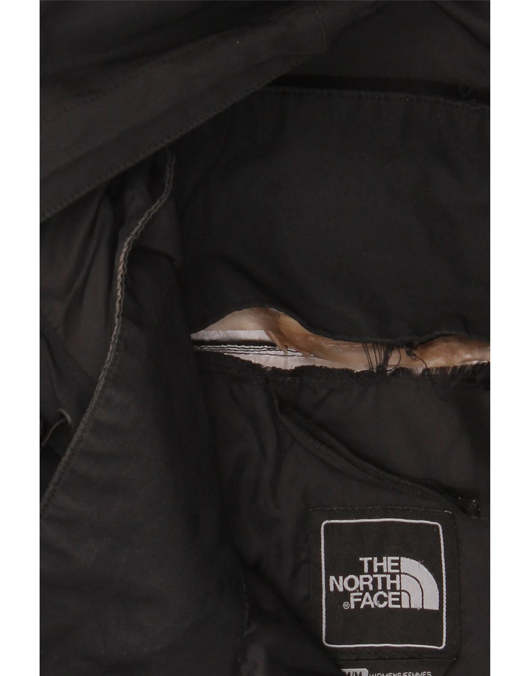 Trench Coat feminino com capuz The North Face UK 14 poliéster preto médio