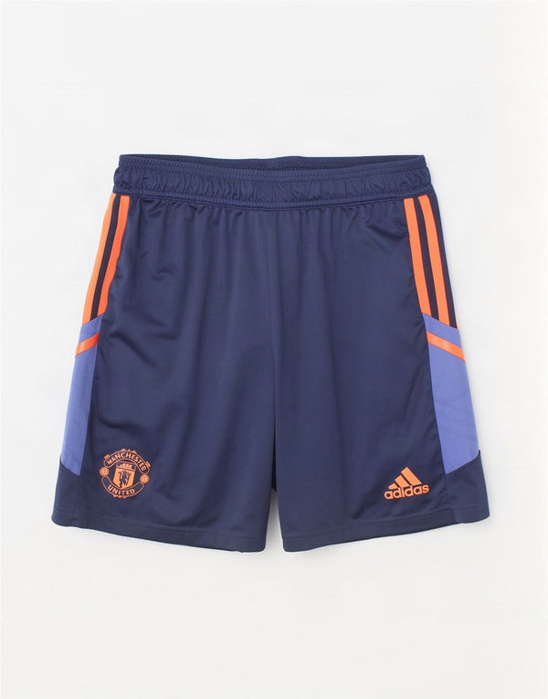 Adidas Boys Manchester United Sport Shorts 15-16 Years Navy Blue