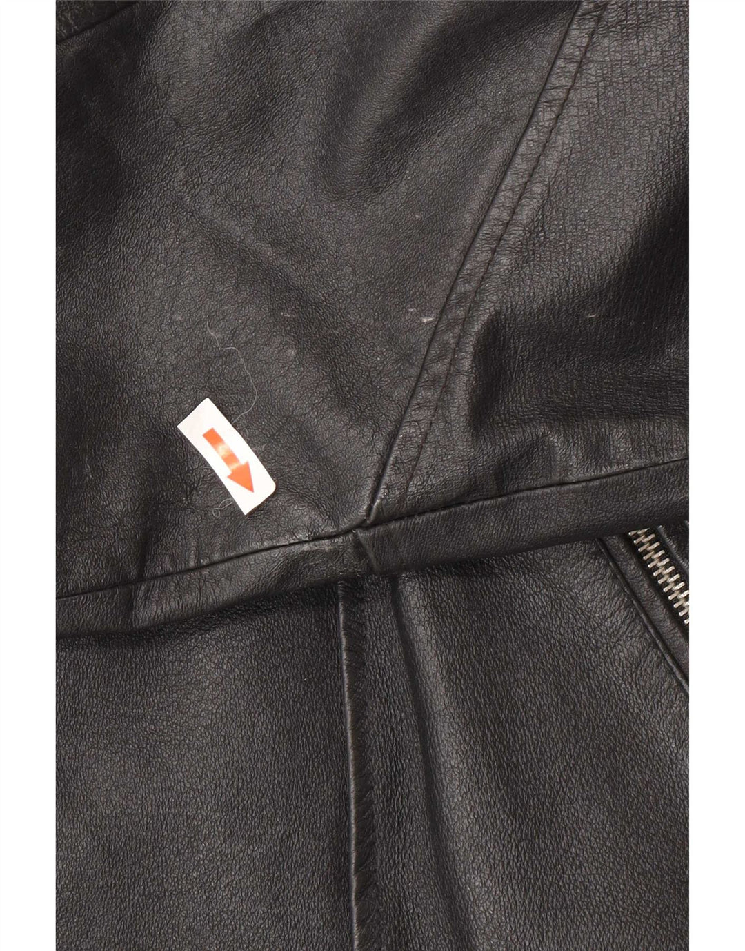 Jaqueta de couro masculina vintage para motociclista Reino Unido 38 couro preto médio