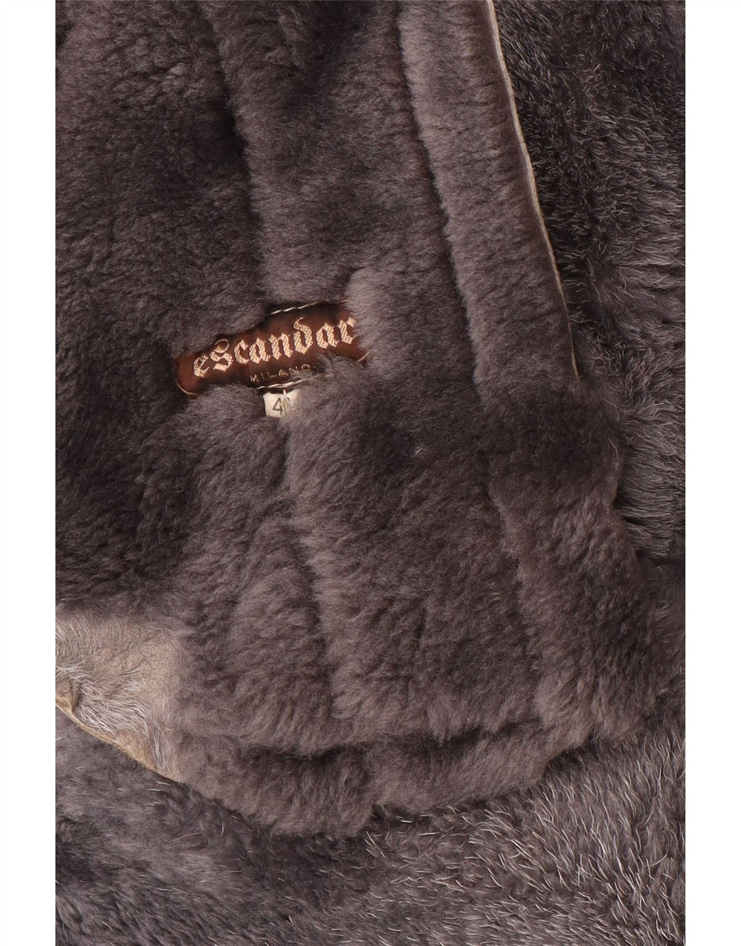 Casaco de shearling feminino VINTAGE IT 46 grande bege