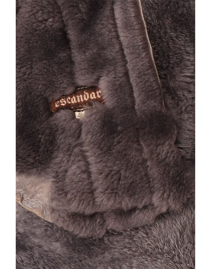 Casaco de shearling feminino VINTAGE IT 46 grande bege