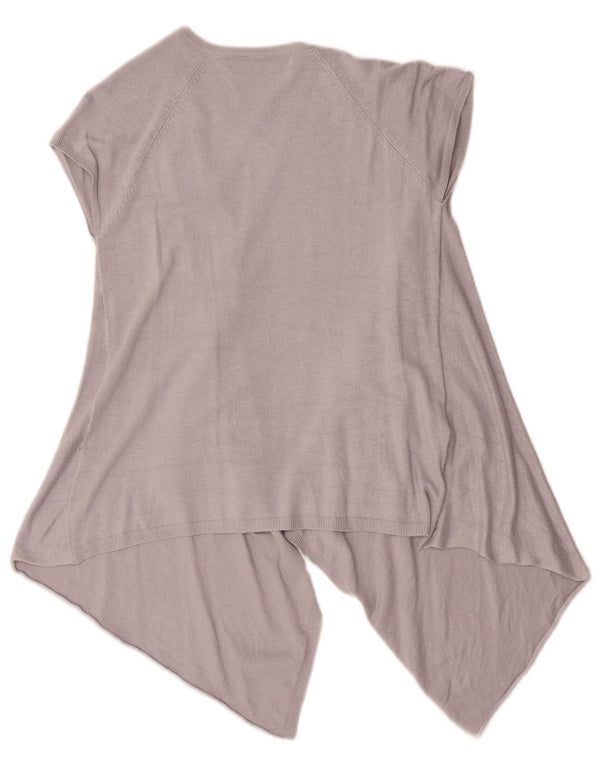 Zara Top Cardigan Aberto Assimétrico Feminino Reino Unido 10 Pequeno Cinza