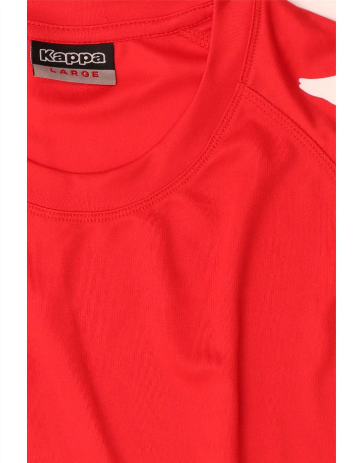 Camiseta gráfica masculina Kappa Top grande poliéster vermelho