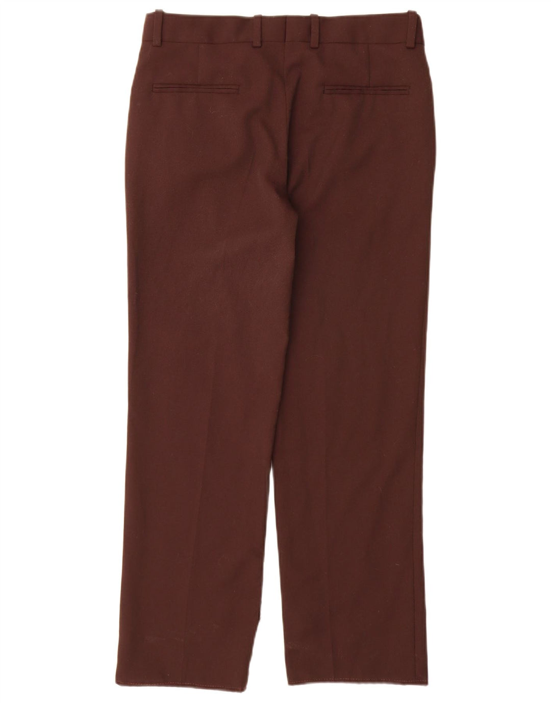 Zara Calça Chino Reta Feminina Pequena W26 L28 Marrom Poliéster