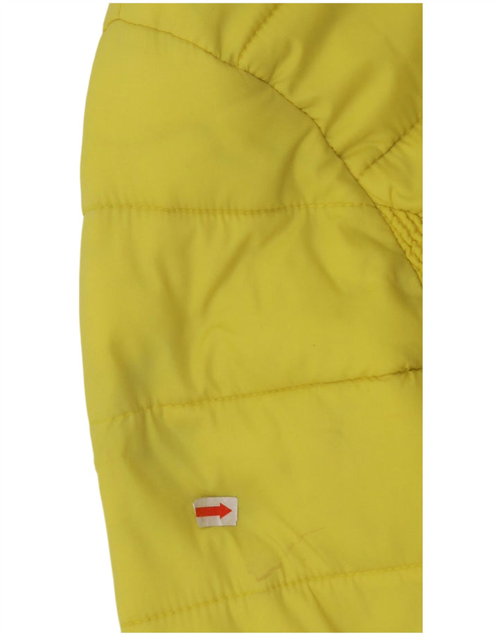 Jaqueta acolchoada com capuz feminina SUPERDRY UK 14 nylon amarelo médio