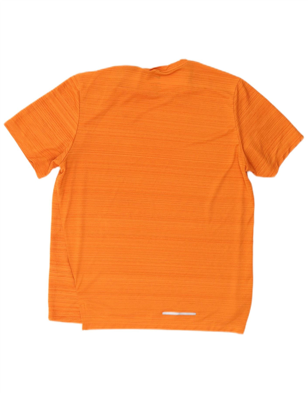 NIKE Mens Dri Fit Camiseta Top Grande Laranja Risca de Giz Poliéster