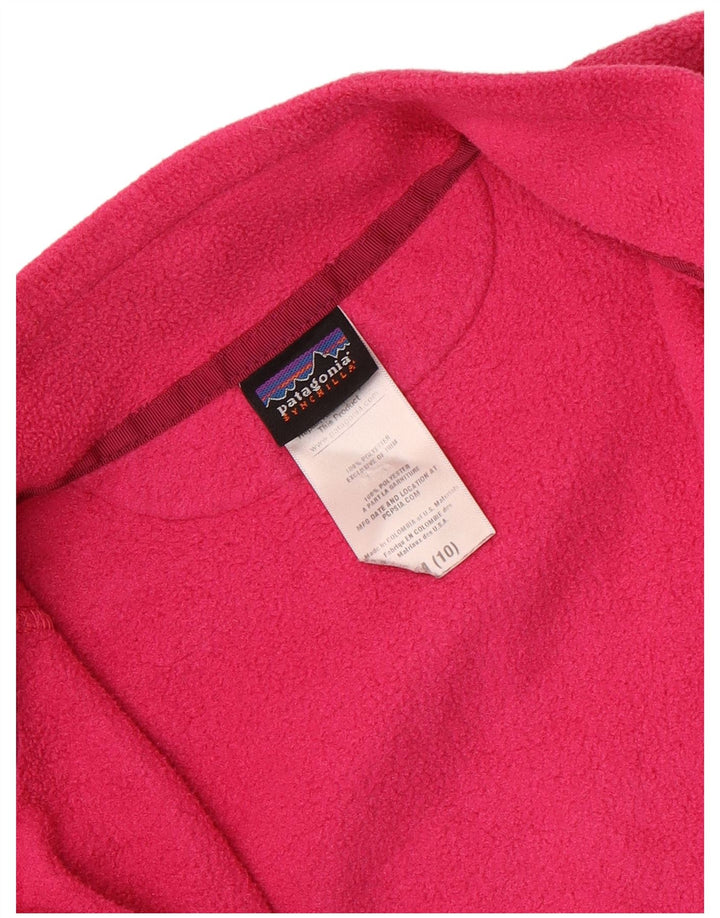 Jaqueta Patagonia Meninas Fleece 9-10 Anos Médio Poliéster Rosa