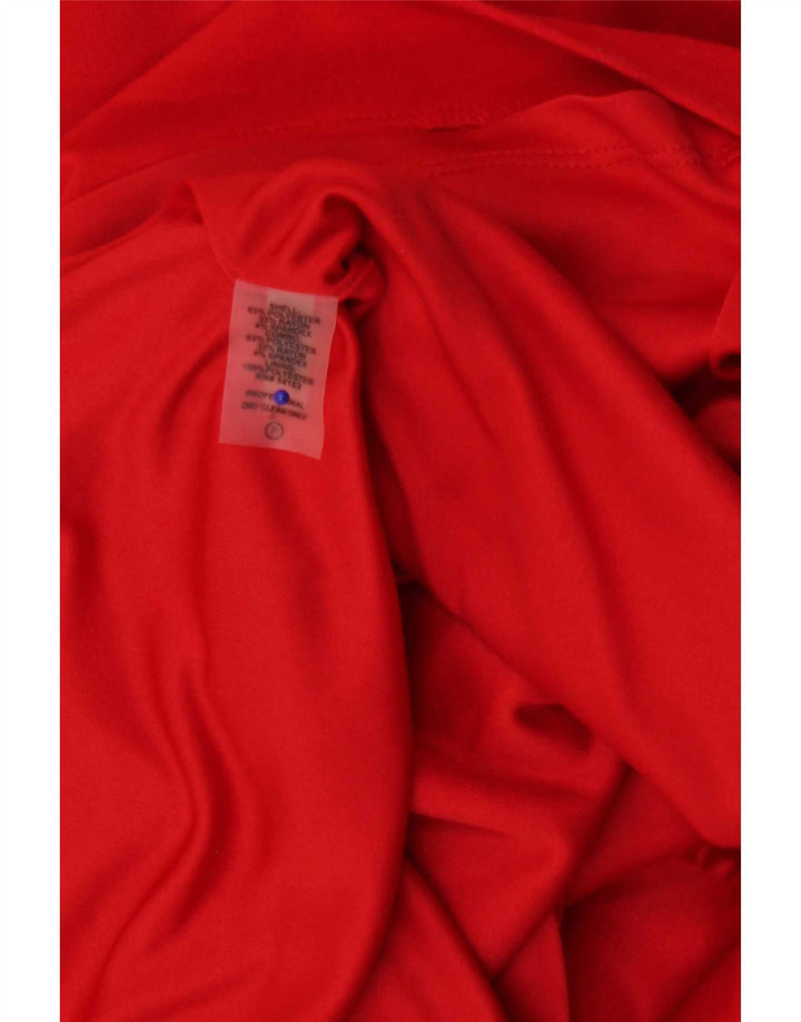 Vestido bainha feminino Calvin Klein Jeans Reino Unido 8 pequeno poliéster vermelho