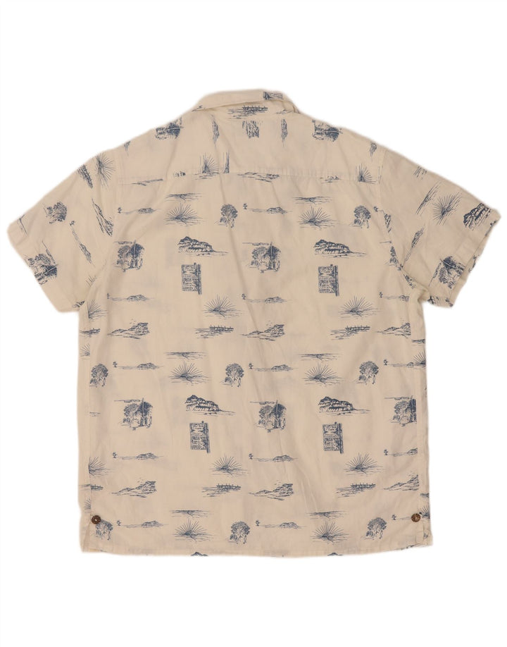 Lee Mens Abstract Padrão Regular Fit Camisa Grande Algodão Branco