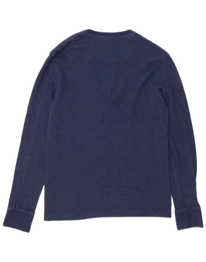 Top masculino Superdry manga comprida XL azul marinho