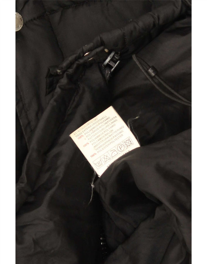 Jaqueta masculina acolchoada com capuz gráfico Energie UK 38 médio preto nylon