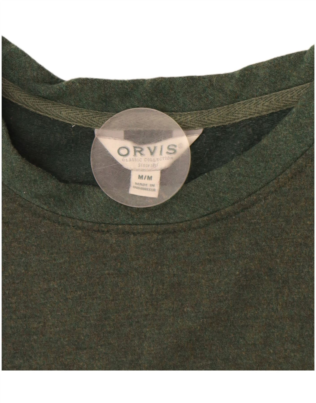 Orvis moletom masculino jumper médio verde modal