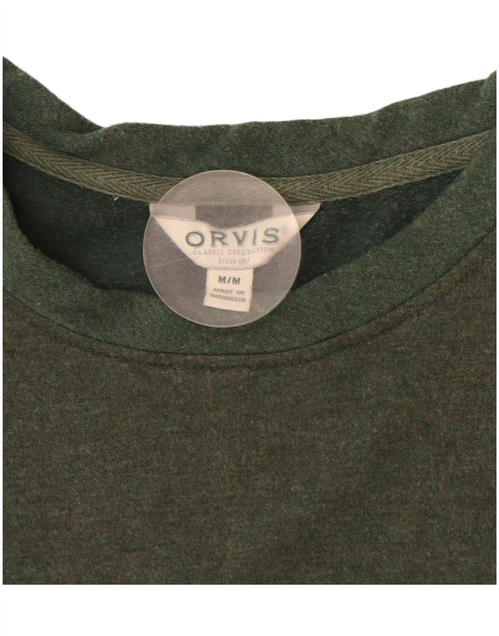 Orvis moletom masculino jumper médio verde modal