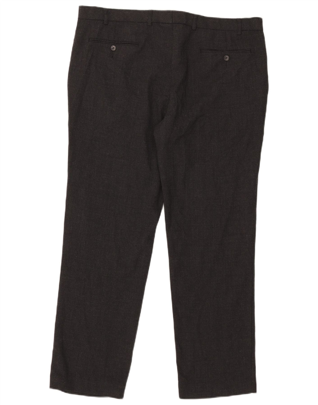 Calça masculina de terno reto sob medida Marks & Spencer W40 L31 lã cinza