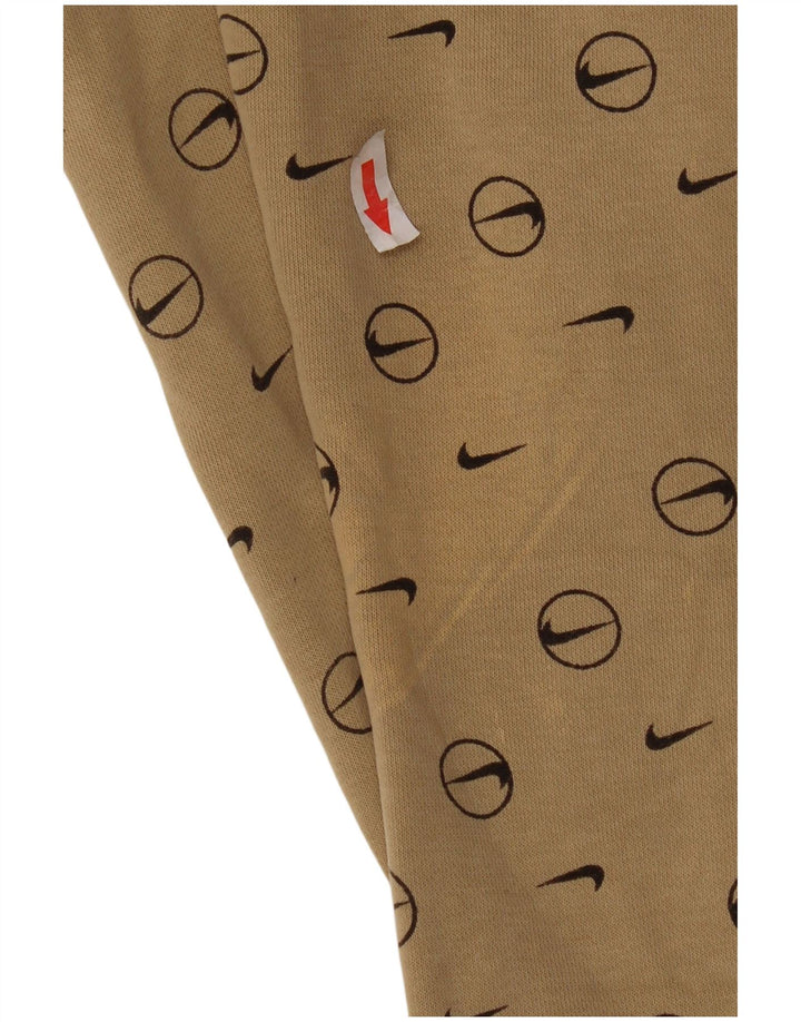 Nike masculino gráfico agasalho calças joggers pequeno bege geométrico