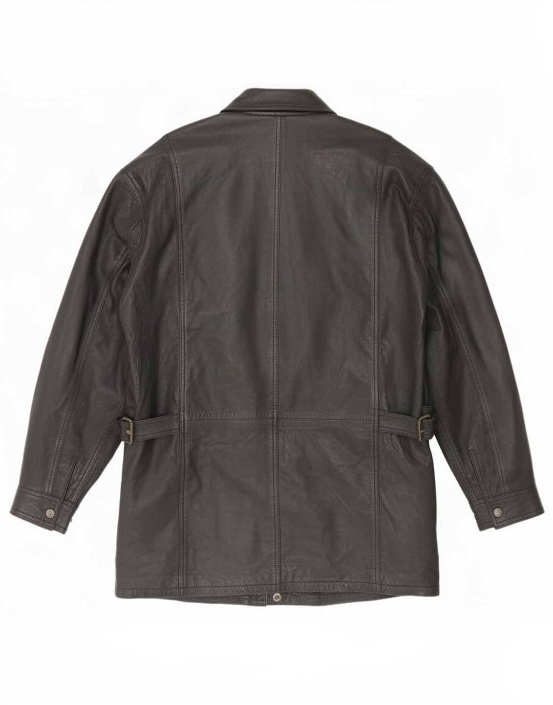 Jaqueta de couro masculina vintage UK 42 XL preta
