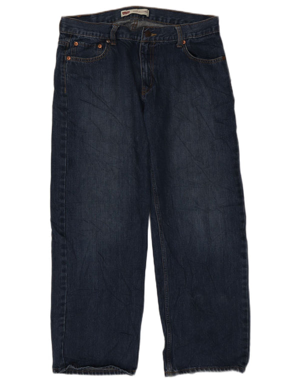 Jeans Levi's Girls 550 Relaxed Fit Straight 13-14 Anos W33 L28 Azul Marinho