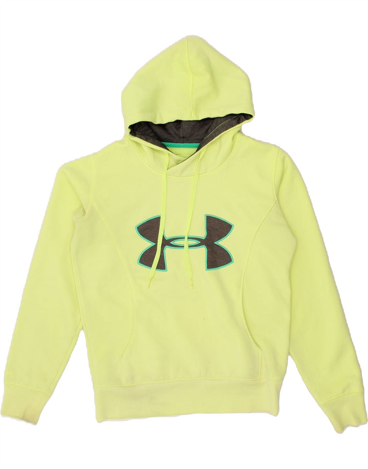 UNDER ARMOUR Womens Oversized Graphic Hoodie Jumper UK 6 XS Green Vintage Under Armour and Second-Hand Under Armour from Messina Hembry 