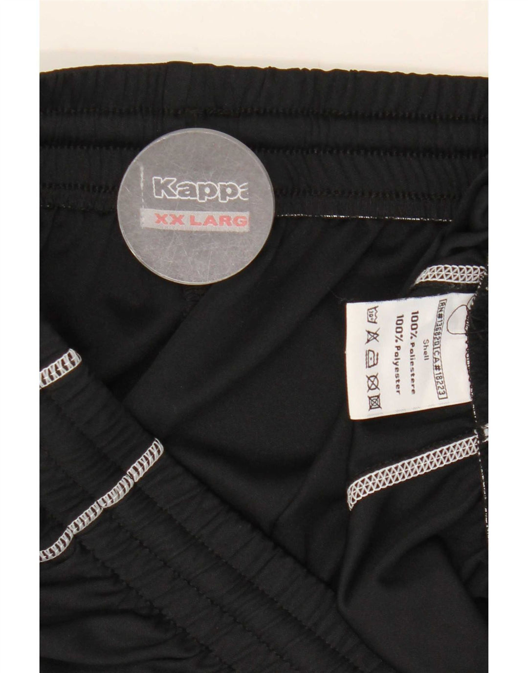 Shorts esportivos gráficos masculinos Kappa 2XL poliéster preto