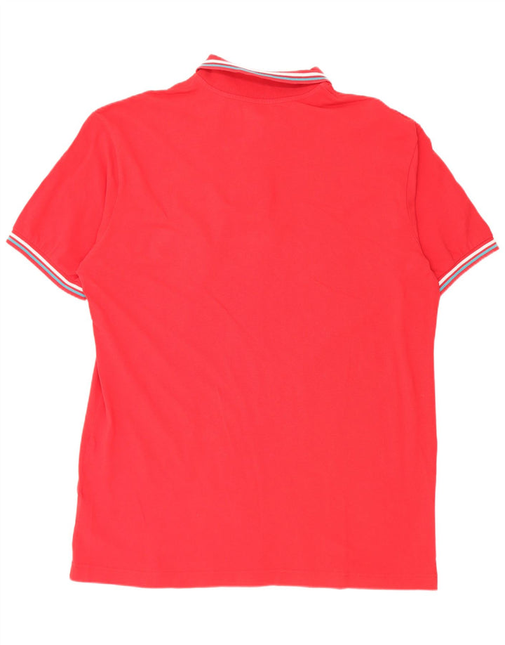 Camisa polo masculina Kappa 3XL algodão listrado vermelho