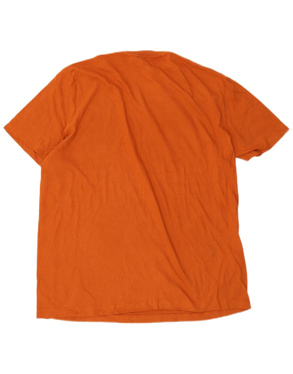 Camiseta Nike masculina Texas Graphic Top grande algodão laranja
