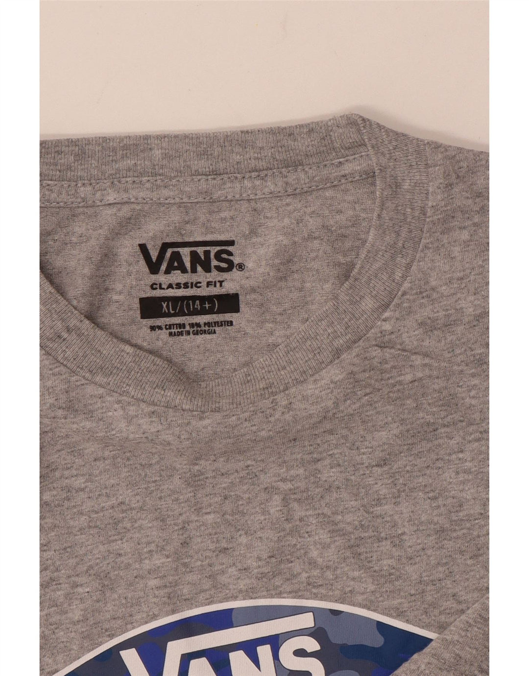 Camiseta Vans Boys Classic Fit Graphic Top 14-15 Anos XL Cinza Flecked