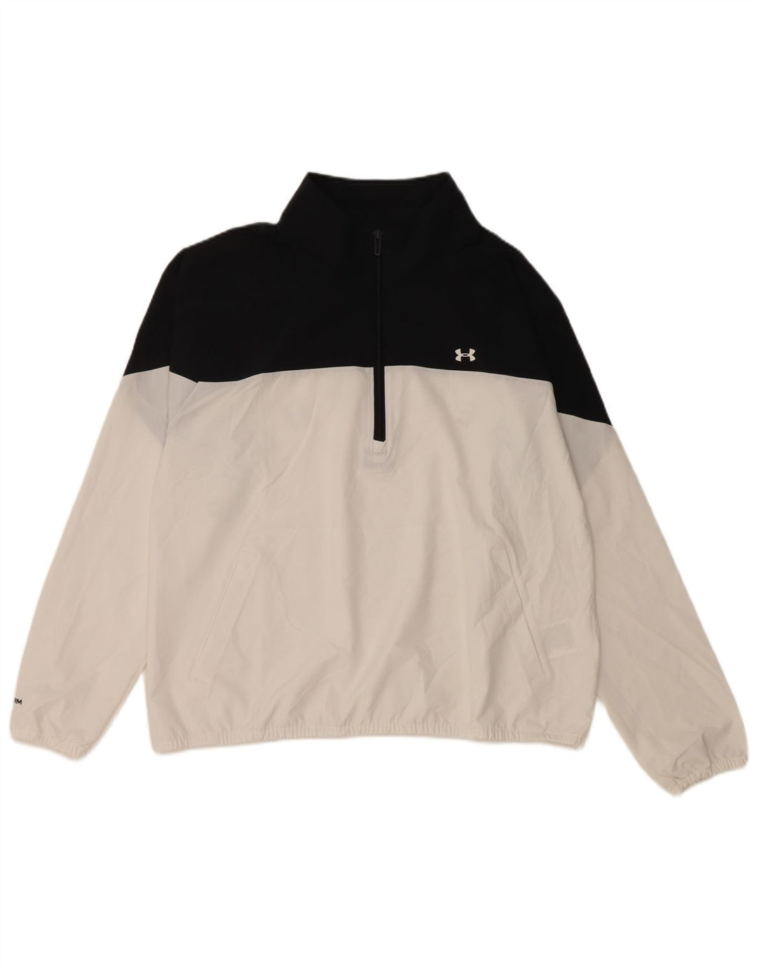 UNDER ARMOUR Pulôver feminino de treino top UK 16 grande bloco colorido branco