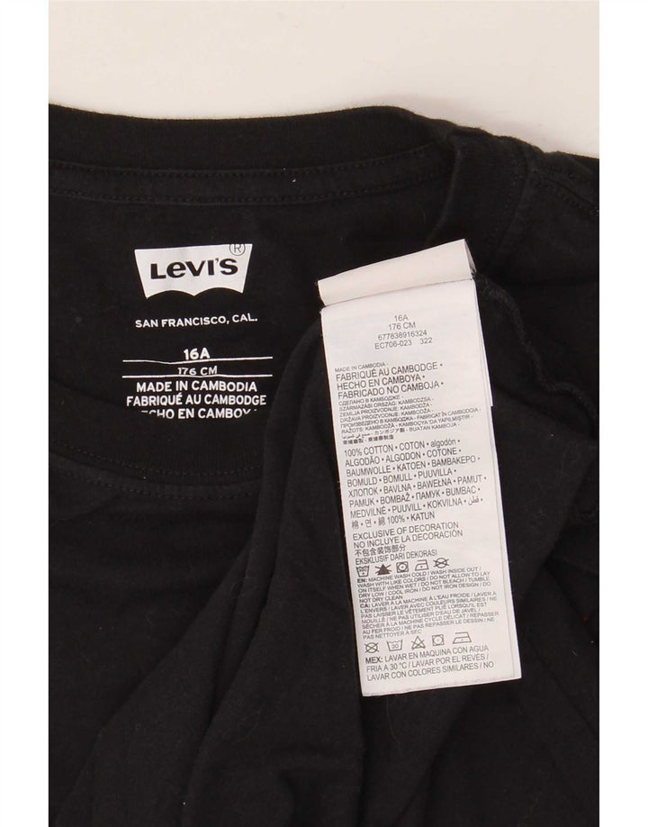 Top Levi's Menino Manga Longa 15-16 Anos Algodão Preto