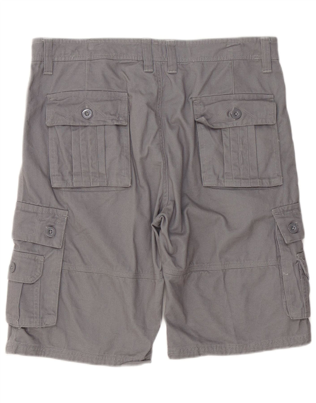 Vogue Mens Cargo Shorts W32 Algodão Cinza Médio