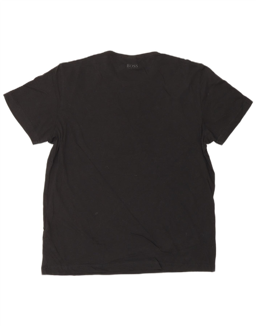 HUGO BOSS Camiseta masculina moderna de ajuste gráfico top grande preto