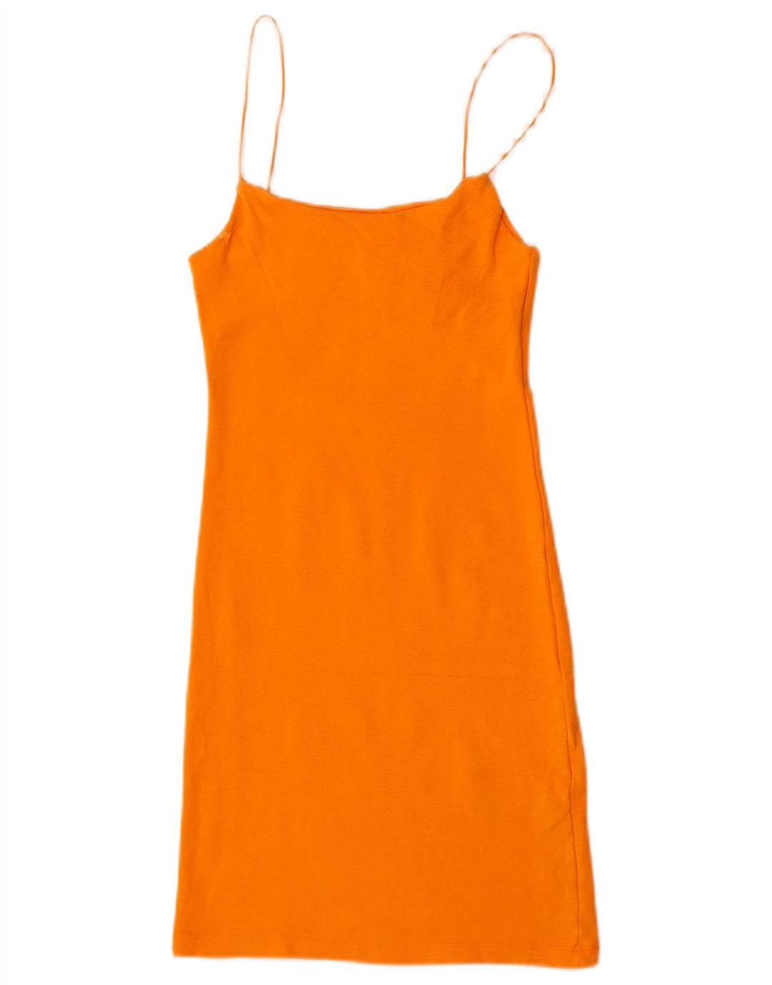Vestido slip feminino Zara Reino Unido 12 algodão laranja médio