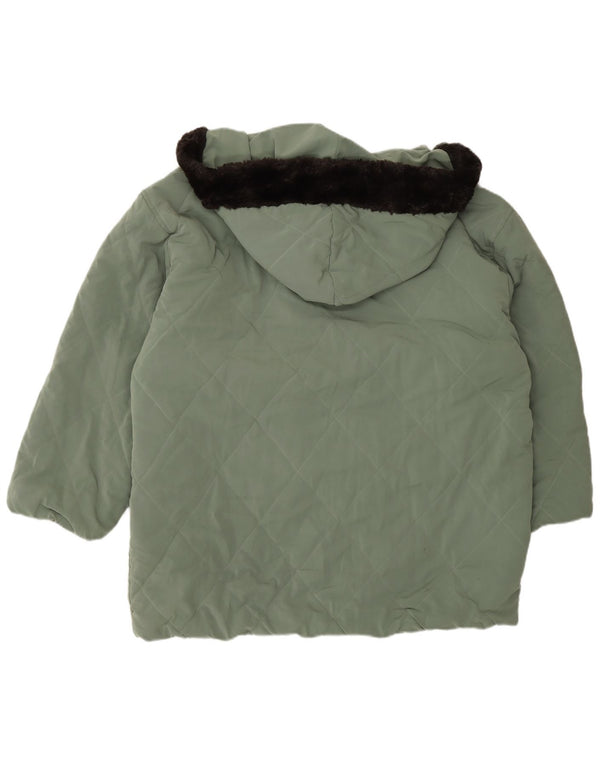 Casaco acolchoado com capuz feminino Lotto UK 20 2XL verde