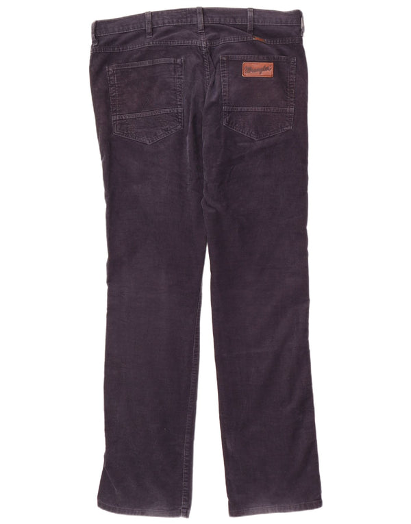 Calça masculina Wrangler Arizona Stretch Straight Corduroy W38 L34 Azul marinho