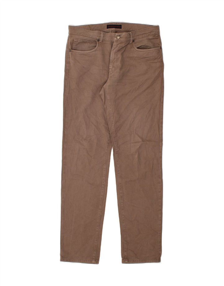 TRUSSARDI Mens Slim Jeans W37 L35 Brown Cotton Vintage Trussardi and Second-Hand Trussardi from Messina Hembry 