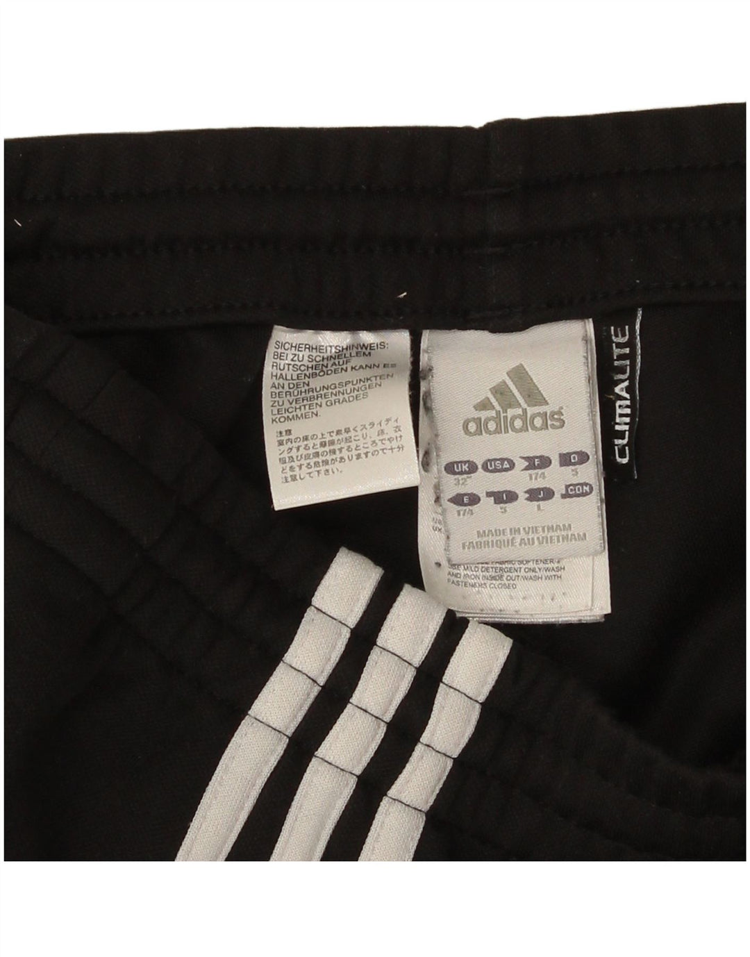 Calça de treino feminina Adidas UK 14 grande poliéster preto