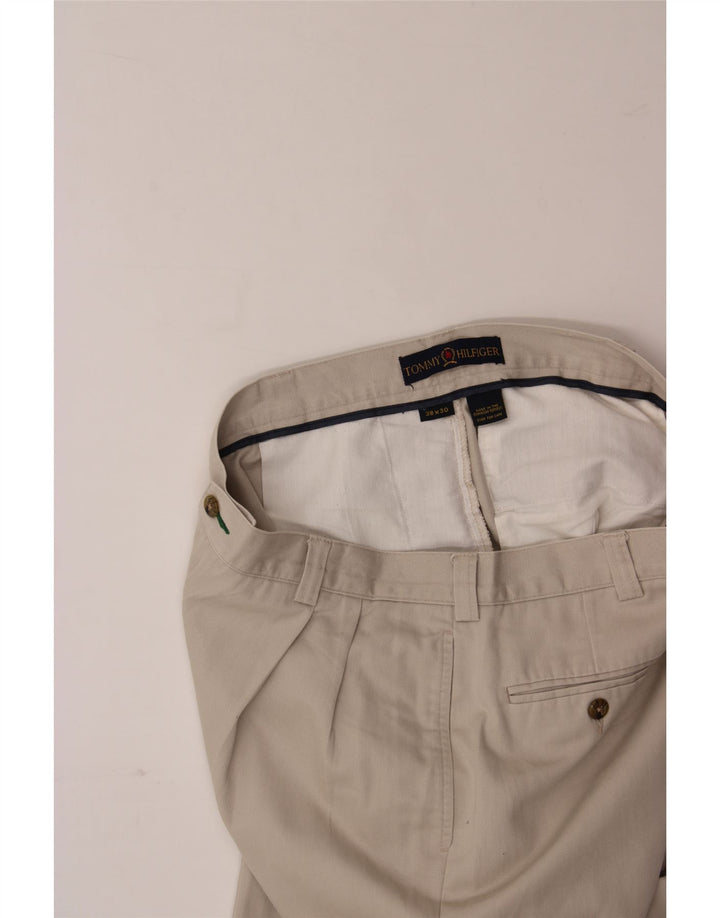 TOMMY HILFIGER Mens Pegged Chino Trousers W38 L30 Beige Cotton Vintage Tommy Hilfiger and Second-Hand Tommy Hilfiger from Messina Hembry 