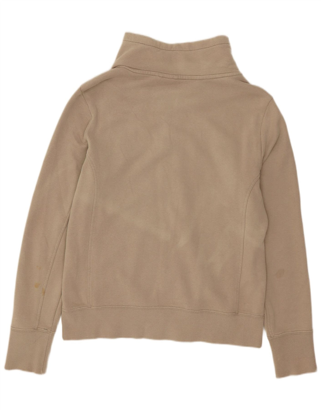 PUMA Womens Tracksuit Top Jacket UK 14 Médio Bege Algodão