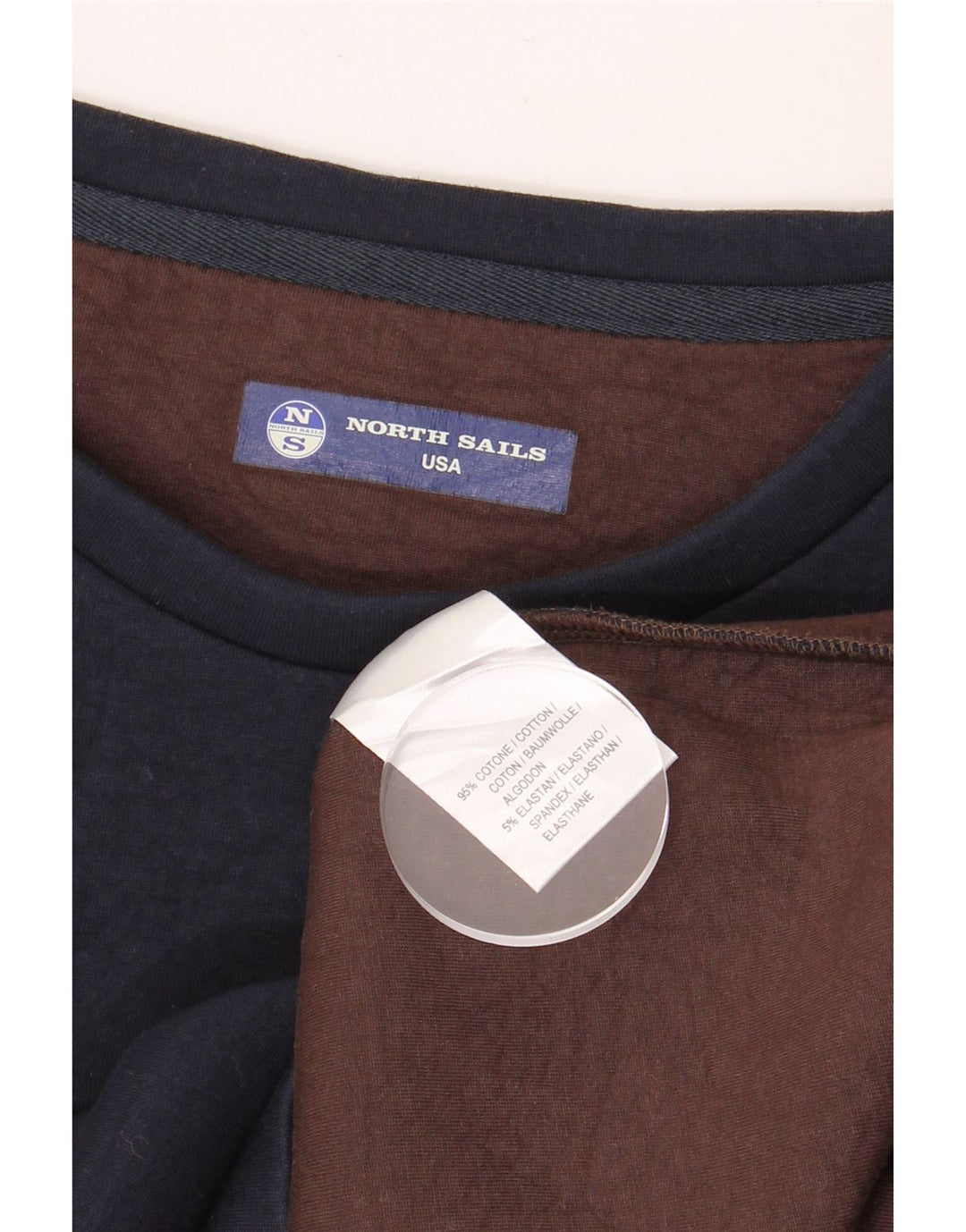 NORTH SAILS moletom feminino jumper UK 10 pequeno algodão azul marinho
