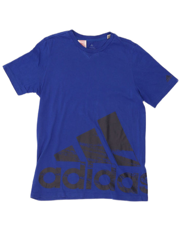 Camiseta Adidas Menino Graphic Top 14-15 Anos Azul Algodão