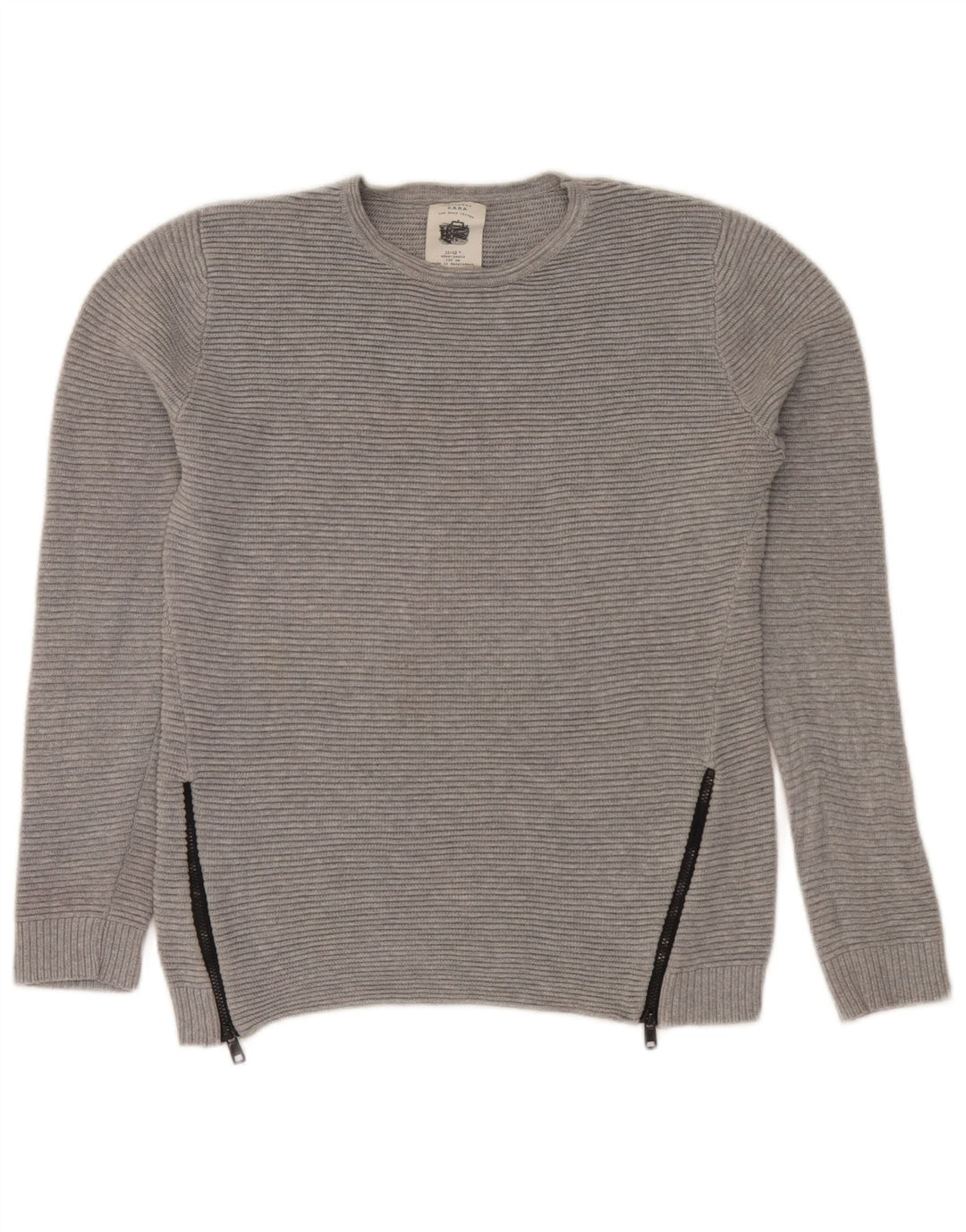 Suéter Zara Boys com gola redonda 11-12 anos cinza