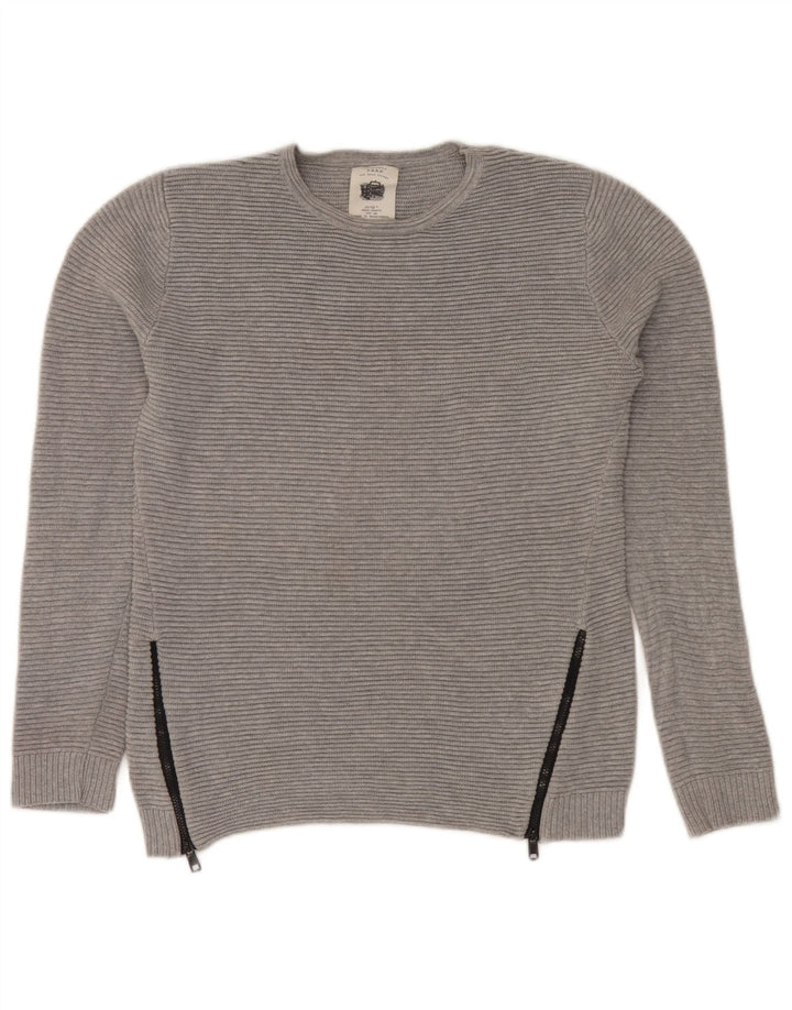 Suéter Zara Boys com gola redonda 11-12 anos cinza