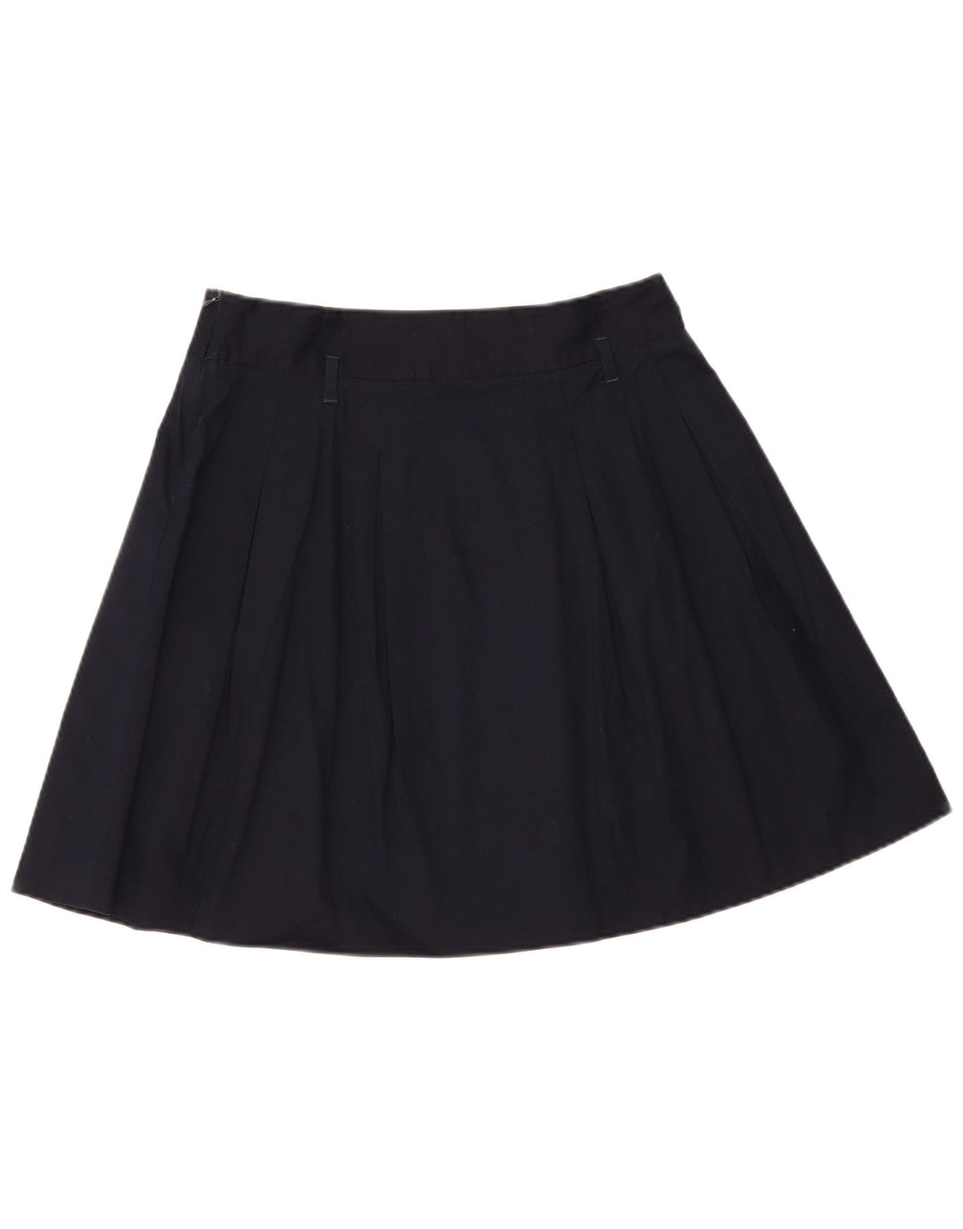 Saia feminina Zara A-Line grande W32 algodão azul marinho