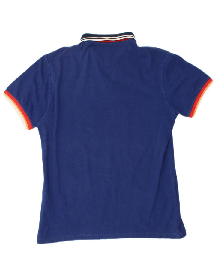 Camisa pólo masculina Fred Perry edição especial grande algodão azul