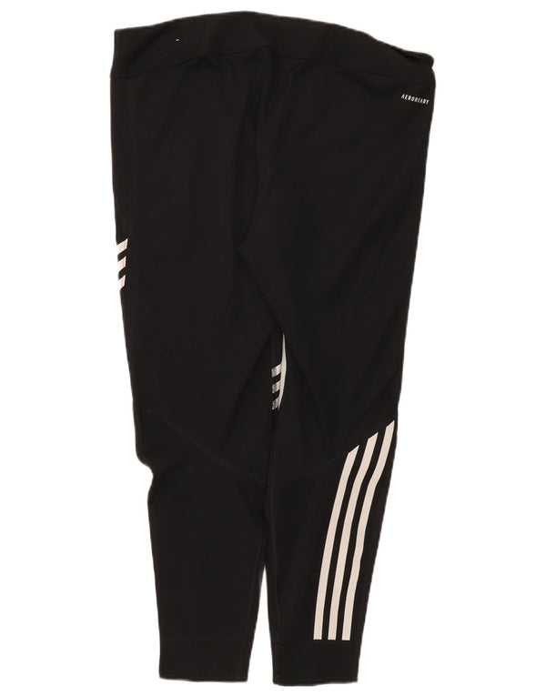 Adidas Womens Running Capri Leggings UK 20/22 XL Preto Poliéster Esportes